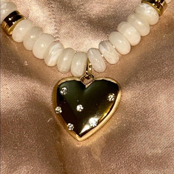 NWT J Crew Factory Beaded pendant necklace Ivory - Picture 3 of 9